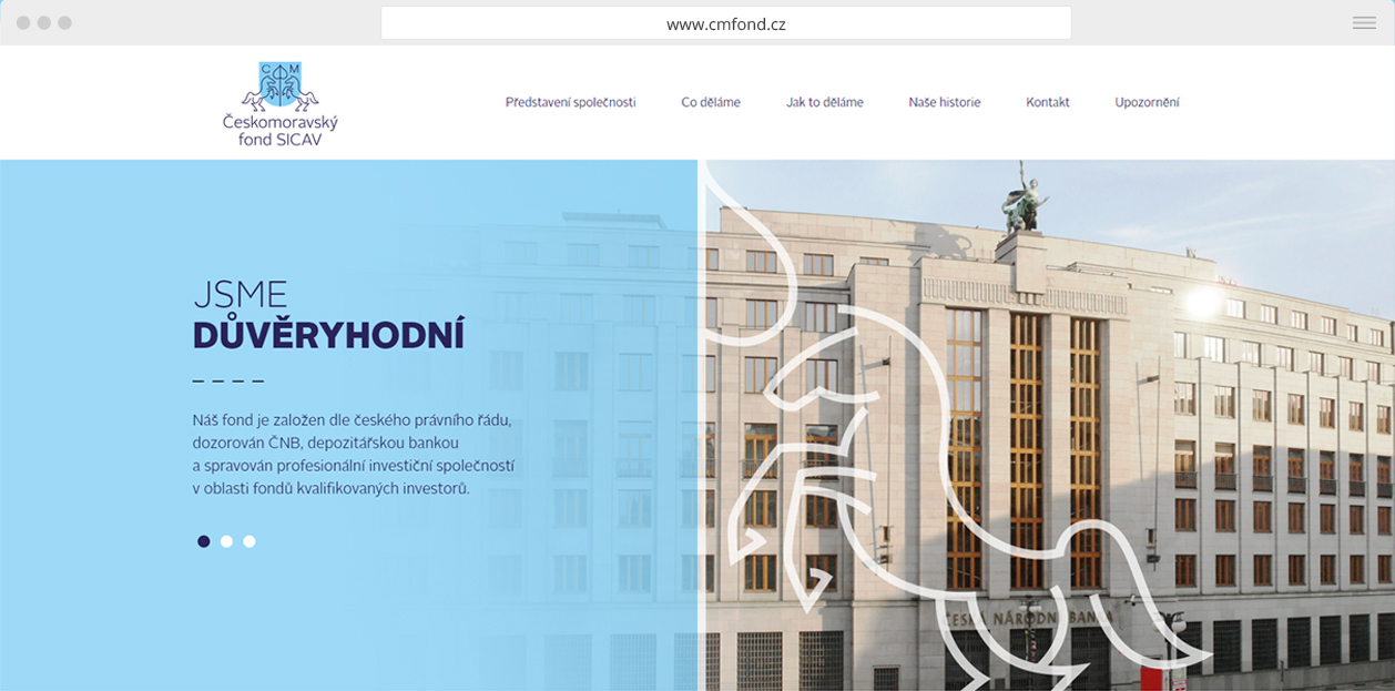 webdesign Českomoravský fond sicav