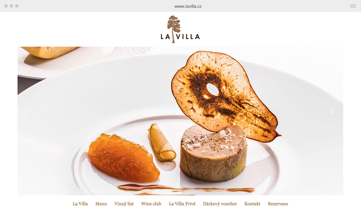 webdesign LA VILLA RESTAURANT