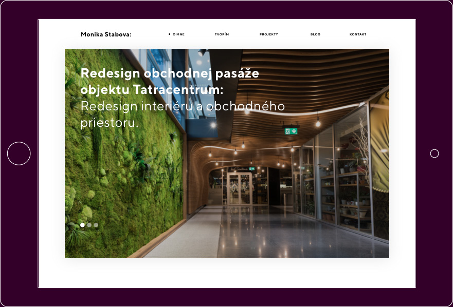 webdesign Monika Stabova Architect