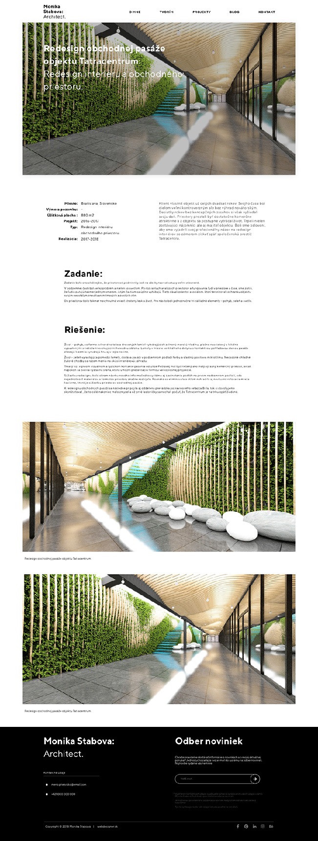 webdesign Monika Stabova Architect